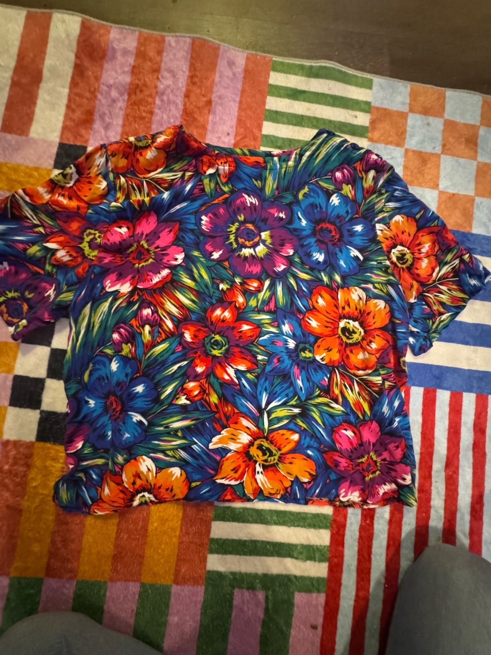 Floral Multicolor Women's Top - Vibrant Garden Print